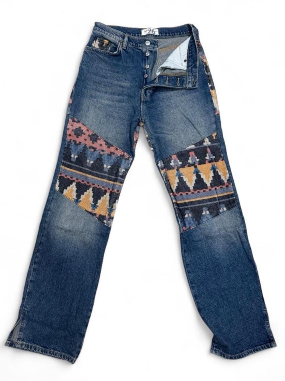 Free People Western Patchwork Jeans
